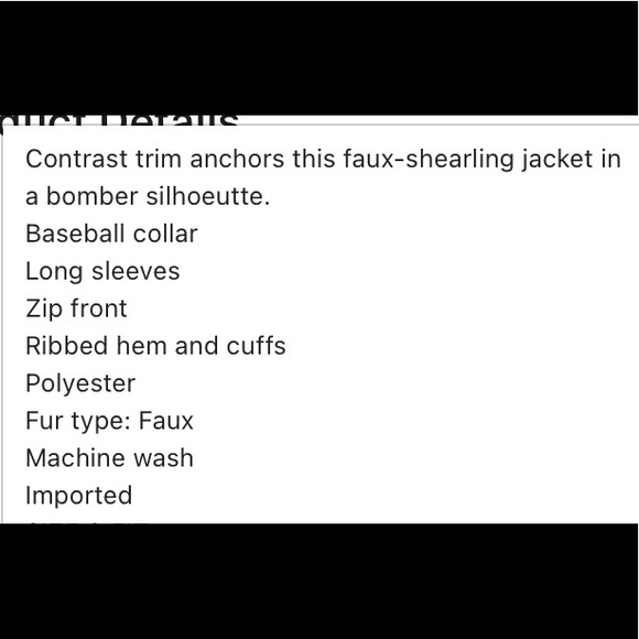 n:PHILANTHROPY IRIE SHERPA FAUX SHEARLING BOMBER SIZE LARGE - Picture 9 of 9